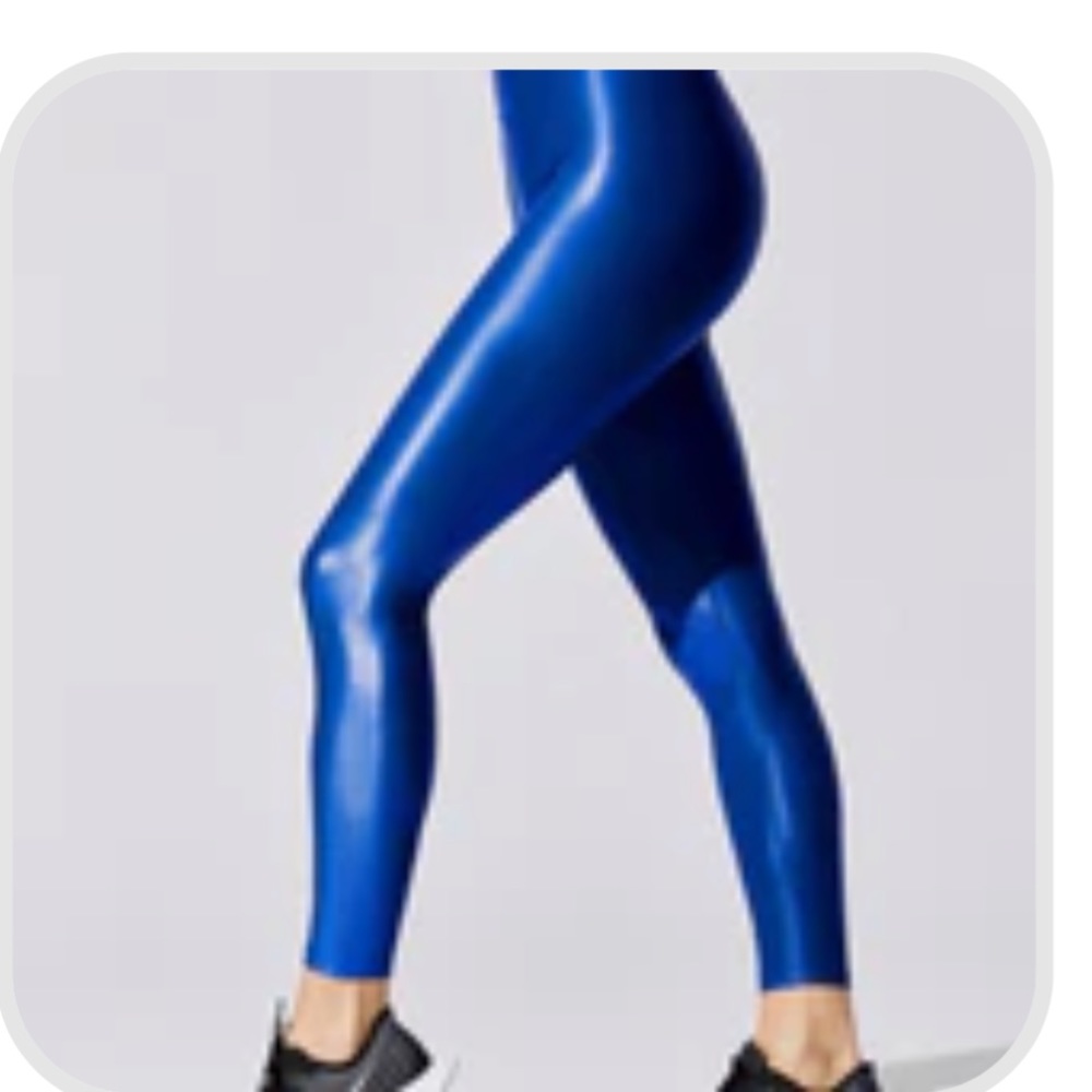 Carbon 38 High Rise 7/8 Legging in Takara Shine STRONG BLUE Never worn S